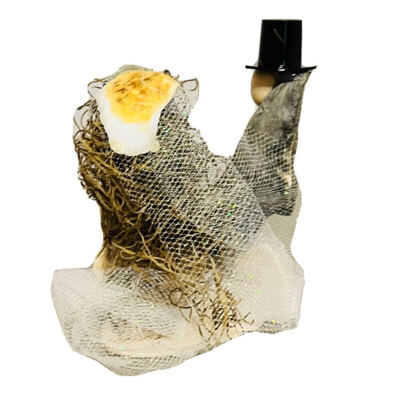 Handmade Beach Wedding Cake Topper Seashells Spanish Moss Southern Decoration - Picture 4 of 10